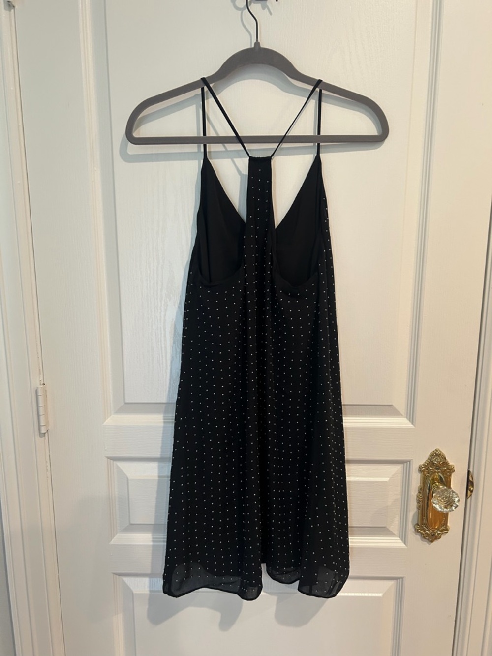 Alice + Olivia Black Studded Slip Dress / Size Medium/ - Picture 4 of 7